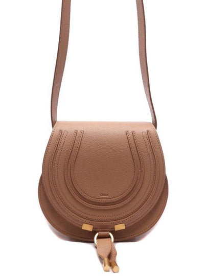 Marcie Saddle Small Grained Leather Cross Bag Beige - CHLOE - BALAAN 2