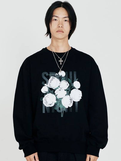 Multi-Colored Flower Seoul Night Sweatshirt Black - GRAN TURISMO - BALAAN 2