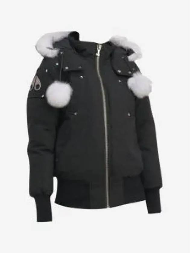 Original Debbie Bomber Jacket White Shearling Black - MOOSE KNUCKLES - BALAAN 2