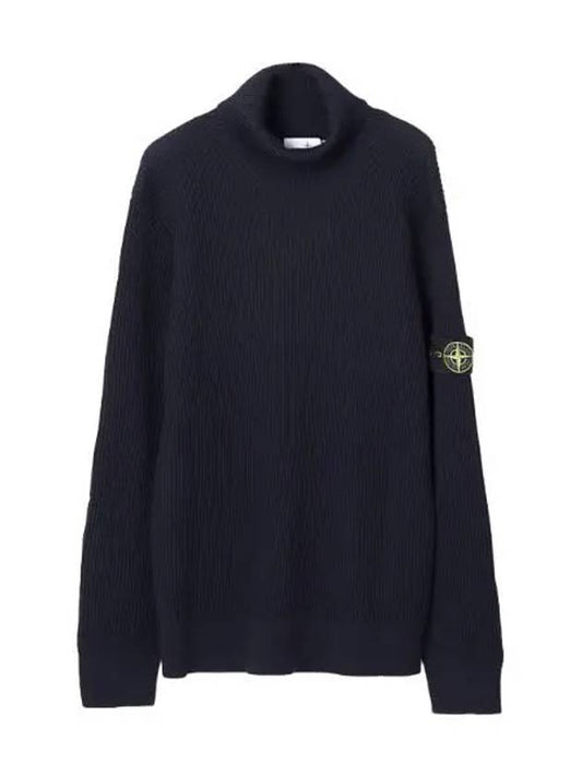 Full rib wool turtleneck knit regular fit men - STONE ISLAND - BALAAN 1