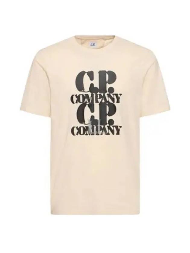 30/1 Jersey Graphic Short Sleeve T-Shirt Beige - CP COMPANY - BALAAN 2