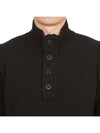 Wappen Patch Button Knit Top Black - STONE ISLAND - BALAAN 7