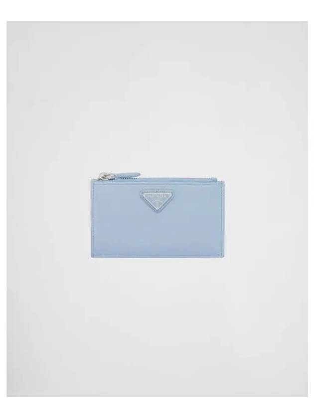 Saffiano Leather Card Wallet Pale Blue - PRADA - BALAAN 2