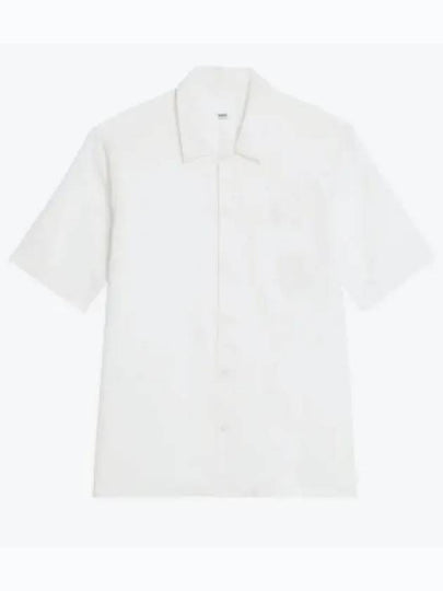 Cotton Short Sleeve Shirt White - AMI - BALAAN 2