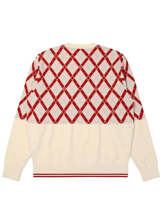 Classic pattern pullover sweater CREAM MAN - MALBON GOLF - BALAAN 2