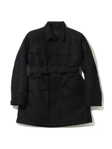 Technical Fabric Parka Black - PRADA - BALAAN 1