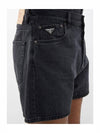 Men's Bermuda Wash Denim Shorts Black - PRADA - BALAAN 6