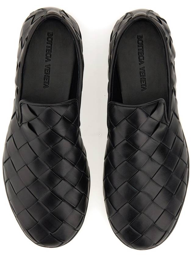 Intrecciato Leather Loafers Black - BOTTEGA VENETA - BALAAN 2