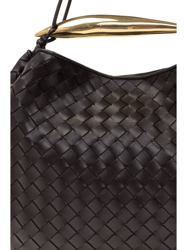 Medium Intrecciato Sardin Top Handle Tote Bag Dark Brown - BOTTEGA VENETA - BALAAN 7