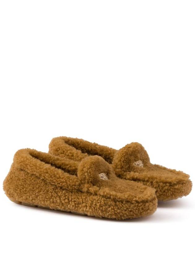 Shearling Driving Shoes Caramel - PRADA - BALAAN 3