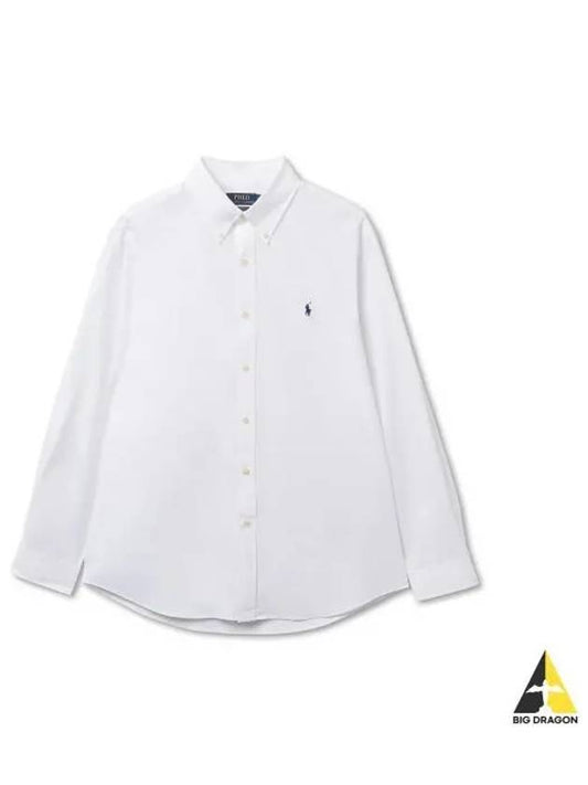 Custom fit stretch poplin shirt white - POLO RALPH LAUREN - BALAAN 1