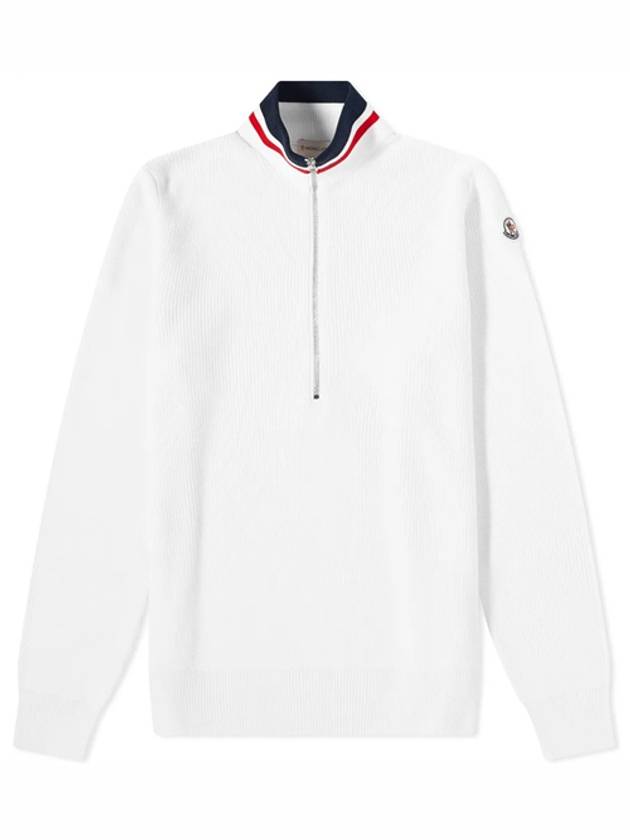 9F00001 M1131 002 CICLISTA High neck half zip-up ivory men's knit TLS - MONCLER - BALAAN 1