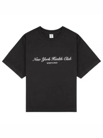 NEWYORK HEALTH CLUB T SHIRT FADED BLACKwhite TS872 New York gym print - SPORTY & RICH - BALAAN 1