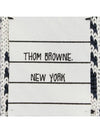 jacquard striped silk tie navy - THOM BROWNE - BALAAN.