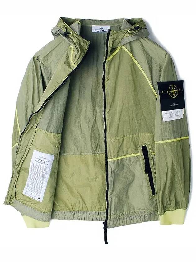 Watro Nylon Hooded Jacket Lime Green - STONE ISLAND - BALAAN 8