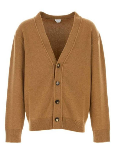 V Neck Cashmere Cardigan Brown - BOTTEGA VENETA - BALAAN 1