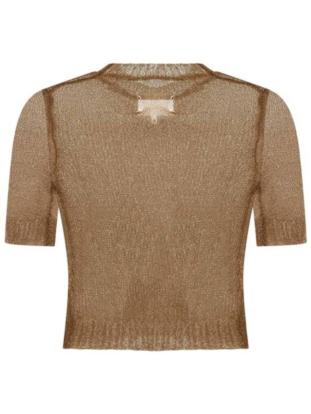 See-Through Crew Neck Short Sleeve T-Shirt Light Brown - MAISON MARGIELA - BALAAN 3