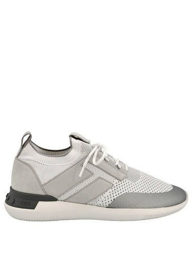 Ice Medium No Cord 02 High Tech Fabric Low Top Sneakers Gray - TOD'S - BALAAN 1