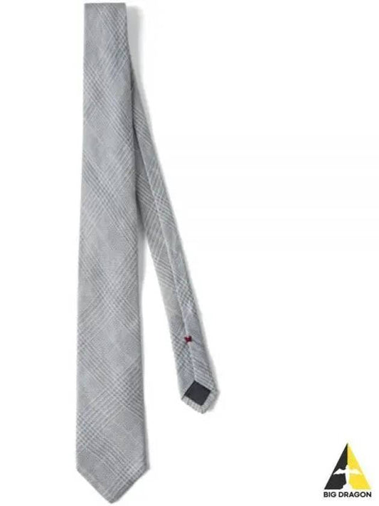 Prince Of Wales Tie White - BRUNELLO CUCINELLI - BALAAN 2