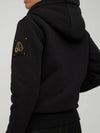 Madison Bunny Logo Gold Hardware Hooded Zip Up Black - MOOSE KNUCKLES - BALAAN 6