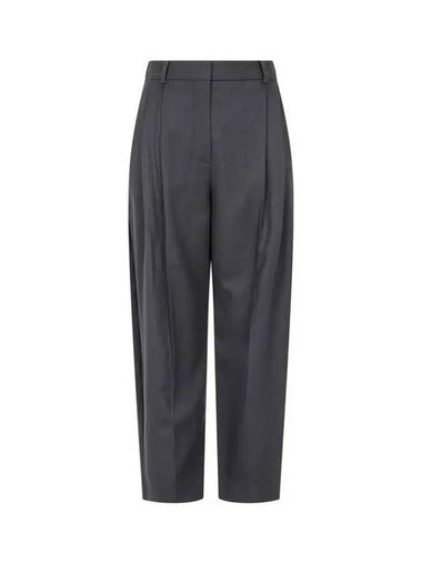 Two tuck pleated cropped pants charcoal 271007 - STELLA MCCARTNEY - BALAAN 1