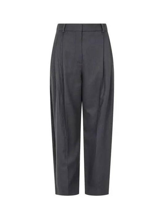 Two tuck pleated cropped pants charcoal 271007 - STELLA MCCARTNEY - BALAAN 1