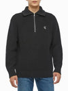 JEANS Men s Black Half Zip Up Pullover Sweater J325481 BEH - CALVIN KLEIN - BALAAN 1