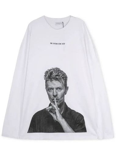 Men's David Bowie Silent White Long Sleeve T-shirt NUS19233 001 - IH NOM UH NIT - BALAAN 1