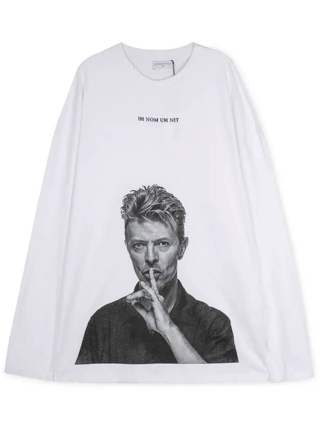 Men's David Bowie Silent White Long Sleeve T-shirt NUS19233 001 - IH NOM UH NIT - BALAAN 3