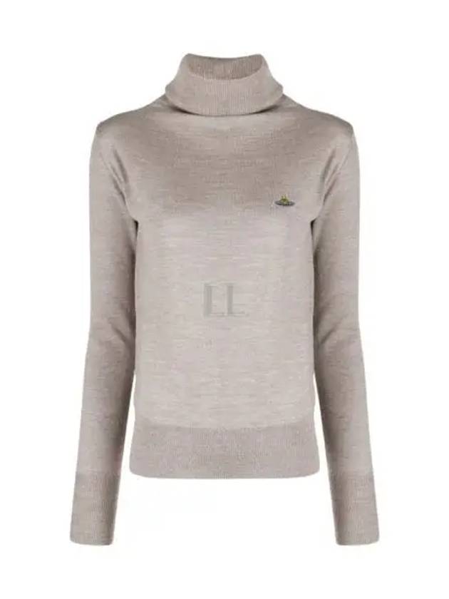 Bea ORB Embroidered Logo Turtleneck Grey - VIVIENNE WESTWOOD - BALAAN 2