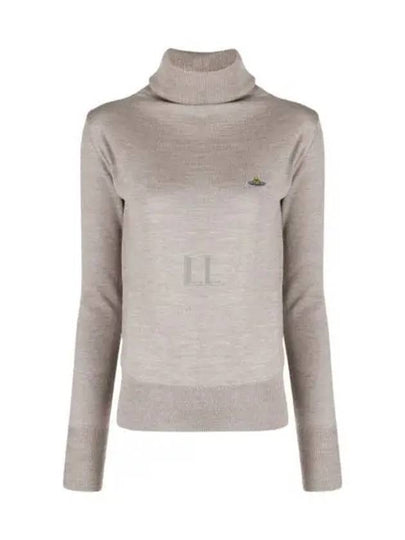 Bea ORB Embroidered Logo Turtleneck Grey - VIVIENNE WESTWOOD - BALAAN 2