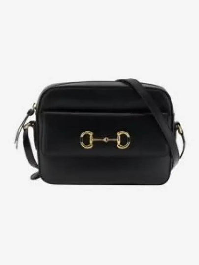 Horsebit 1955 Gold Plated Small Cross Bag Black - GUCCI - BALAAN 2