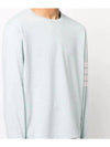 4 Bar Crew Neck Long Sleeve T-Shirt Blue - THOM BROWNE - BALAAN 4