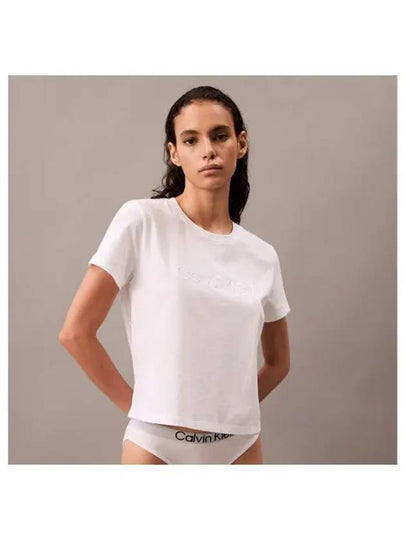 Classic Logo Lounge Short Sleeve T-Shirt White - CALVIN KLEIN - BALAAN 2