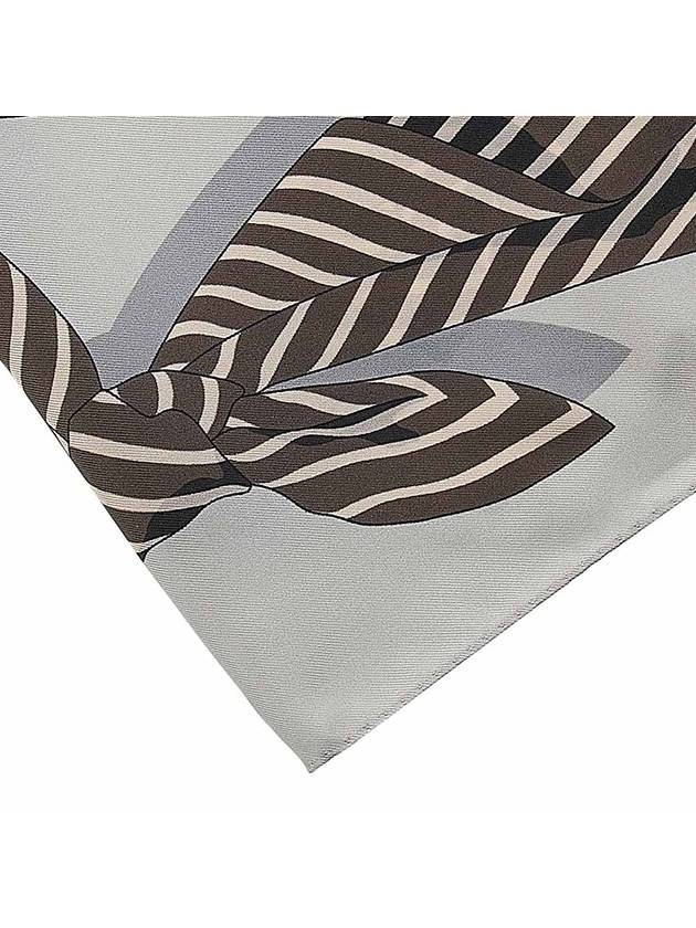 Knot Print Silk Scarf Grey - TOTEME - BALAAN 6