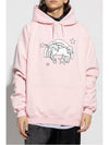 Overfit Unicorn Print Hoodie Pink - VETEMENTS - BALAAN 9