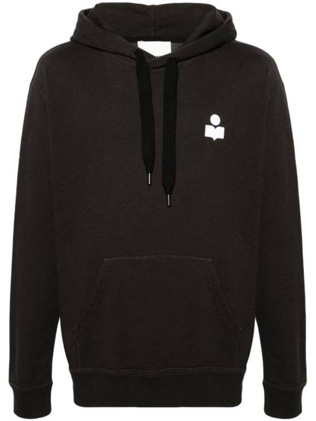 Matte Logo Print Hoodie Ecru Faded Black - ISABEL MARANT - BALAAN 2