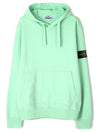 Signature Logo Patch Hoodie Light Green - STONE ISLAND - BALAAN 2