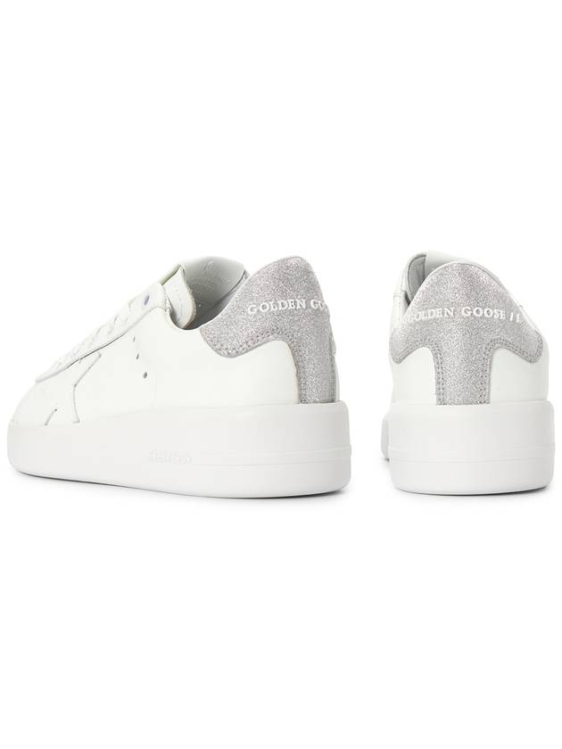 Purestar White Silver Glitter Heel Tab Sneakers - GOLDEN GOOSE - BALAAN 8