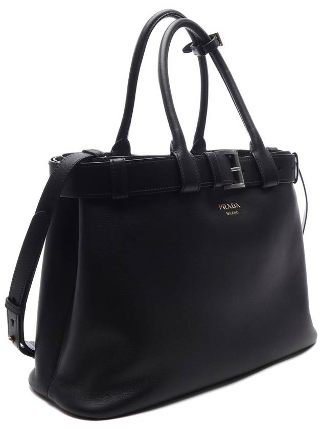 Buckle Large Tote Bag Black - PRADA - BALAAN 4