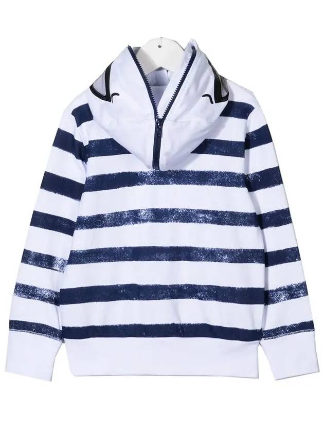 Kids Striped Hooded Zip Up Navy 602250 SQJ84 H402 - STELLA MCCARTNEY - BALAAN 3