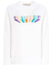 Rainbow Logo Print Sweatshirt White - GOLDEN GOOSE - BALAAN 3