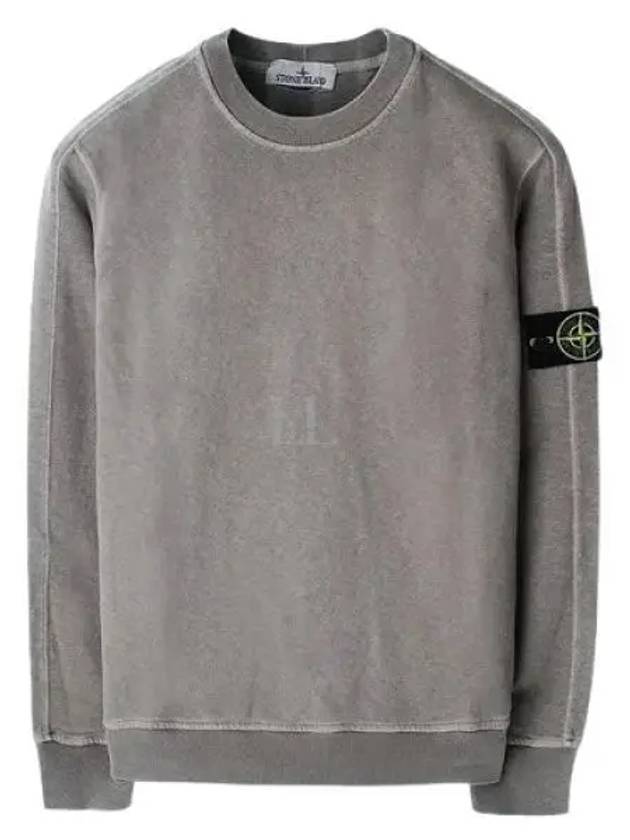 Garment Dyed Malfile Crewneck Sweatshirt Grey - STONE ISLAND - BALAAN 2