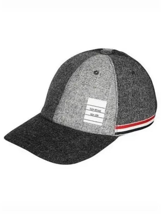 Logo Patch Panel Wool Ball Cap Grey - THOM BROWNE - BALAAN 2