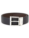 Two-Tone Reversible Saffiano Belt Black Brown - PRADA - BALAAN 2