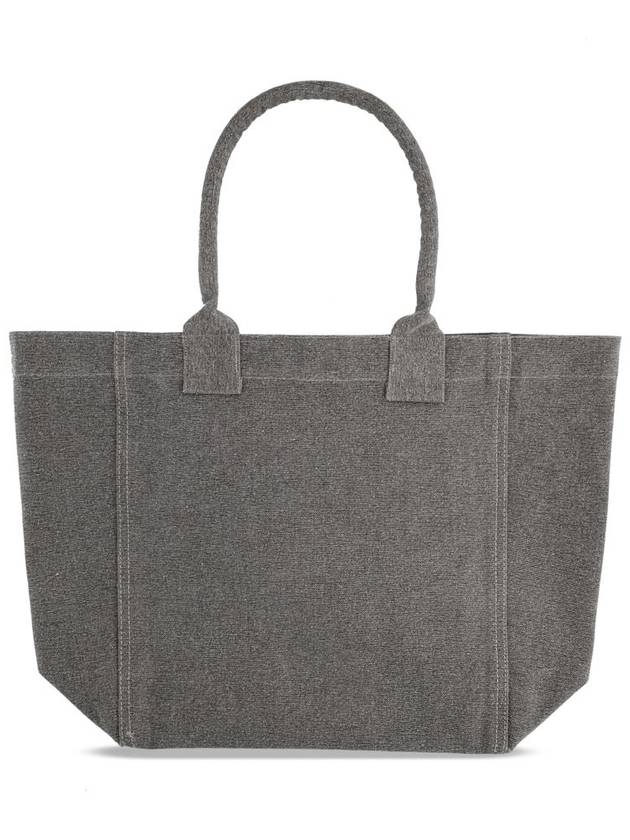 Yenky Logo Washed Cotton Tote Bag Grey - ISABEL MARANT - BALAAN 3