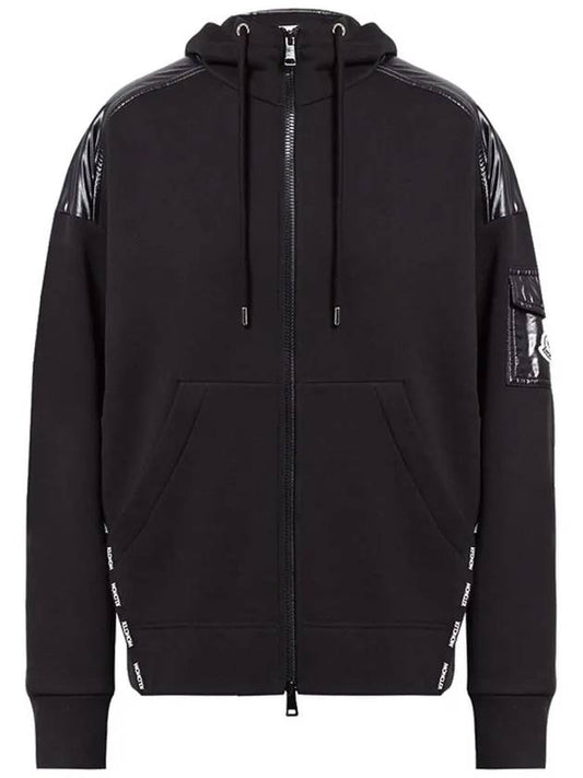 Logo hood zipup black 8G000 30 809KX 999 - MONCLER - BALAAN 2