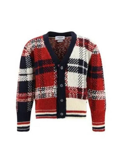 Donegal Tartan Check Cardigan - THOM BROWNE - BALAAN 2