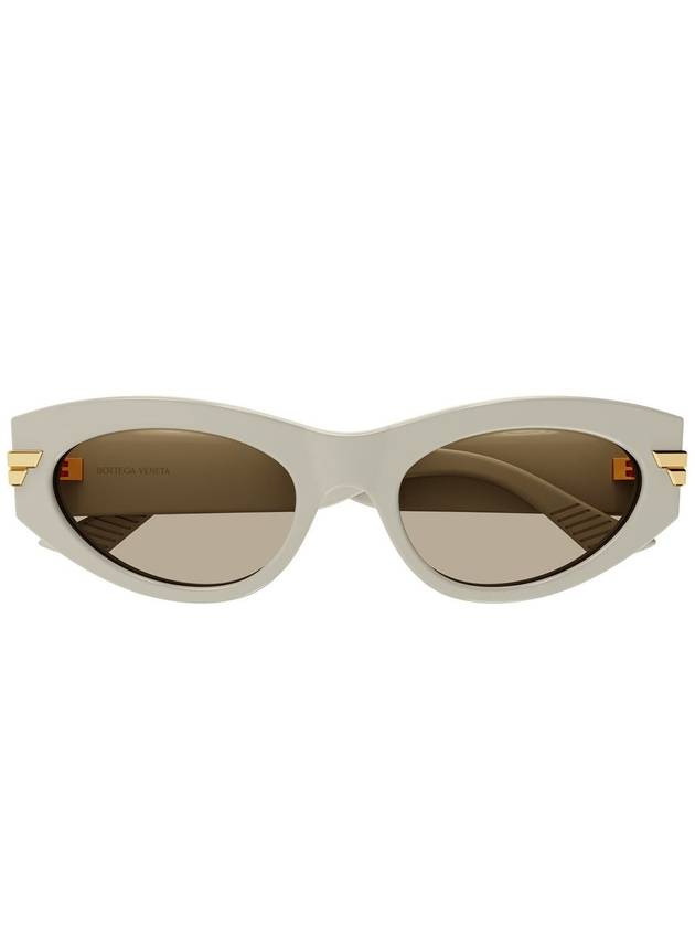 Sunglasses BV1189S 007 WHITE WHITE BROWN - BOTTEGA VENETA - BALAAN 2