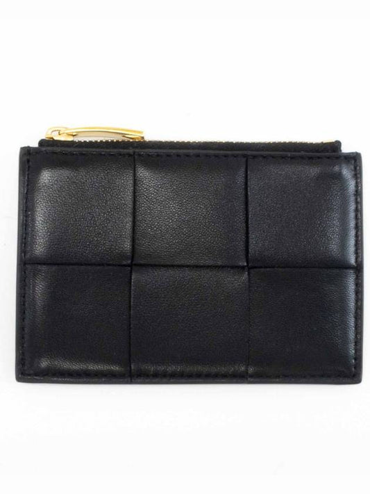 Intrecciato Zipper Card Wallet Black - BOTTEGA VENETA - BALAAN 2